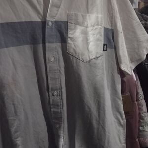 Vans Men's White and Blue Shirt